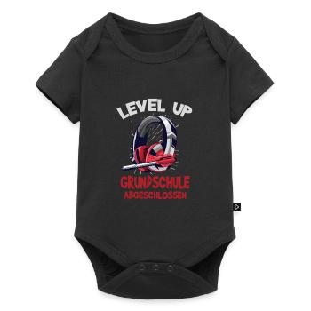 Grundschulabschluss Schulanfang Weiterführende - Baby Premium Kurzarmbody - Schwarz - Vorne