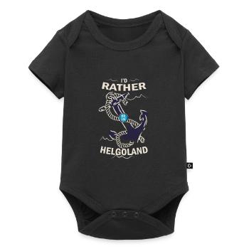 Helgoland Heligoland Nordseeurlaub - Baby Premium Kurzarmbody - Schwarz - Vorne