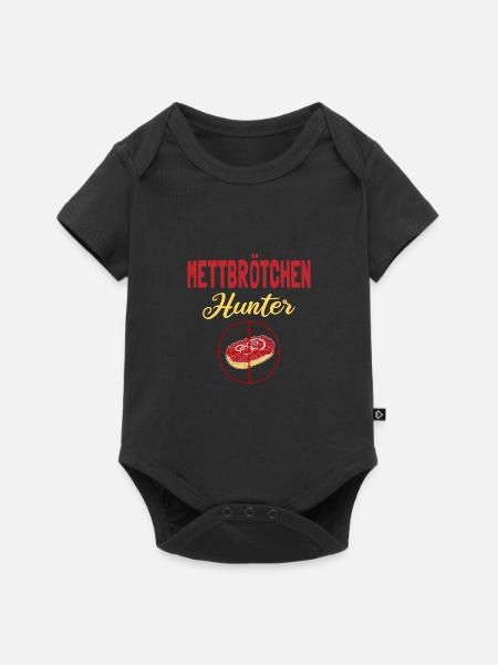 Mettbrötchen Mett Mettigel - Baby Premium Kurzarmbody - Schwarz
