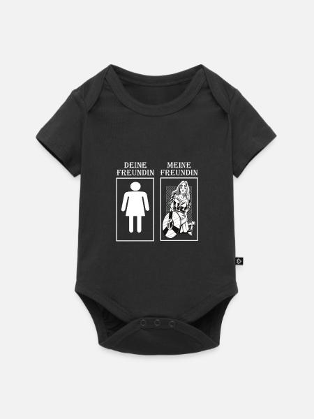 Schildmaid Wikinger Kriegerin - Baby Premium Kurzarmbody - Schwarz