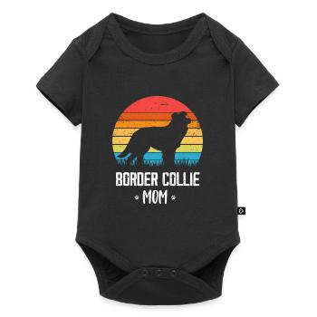 Border Collie Dog - Baby Premium short-sleeve bodysuit - black - Front