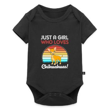 Chihuahua Fille Fête des mères - Body à manches courtes Premium Bébé - noir - Devant