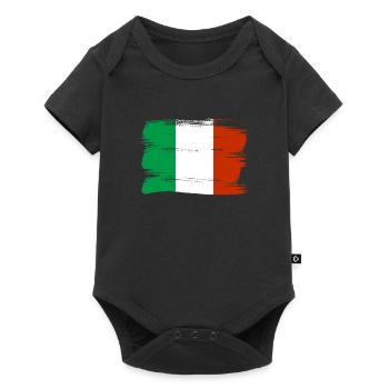 Drapeau de l’Italie Drapeau italien Vintage Look vieilli - Body à manches courtes Premium Bébé - noir - Devant