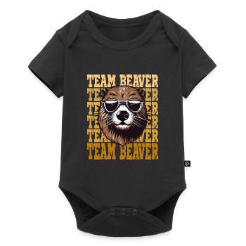 Team Beaver für einen Biberliebhaber und - Baby Premium Kurzarmbody - Schwarz - Vorne
