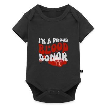 Blood Donor Month Design I'm A Proud Blood Donor - Baby Premium short-sleeve bodysuit - black - Front
