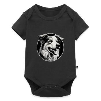 Austrailianischer Schäferhund - Baby Premium Kurzarmbody - Schwarz - Vorne
