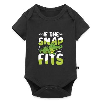 If The Snap Fits Krokodil Alligator für Krokodil - Baby Premium Kurzarmbody - Schwarz - Vorne