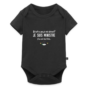 Je suis ministre je ne sais rien faire ! - Body à manches courtes Premium Bébé - noir - Devant