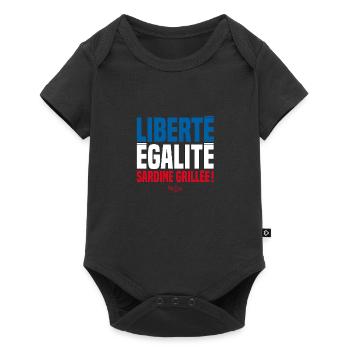 LIBERTY EQUALITY GEGRILLTE SARDINEN! - Baby Premium Kurzarmbody - Schwarz - Vorne