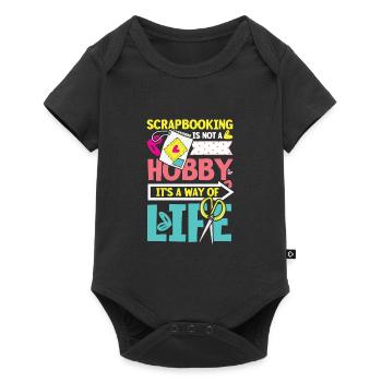 Scrapbooking Is Not A Hobby It's A Way Of Life - Baby Premium Kurzarmbody - Schwarz - Vorne