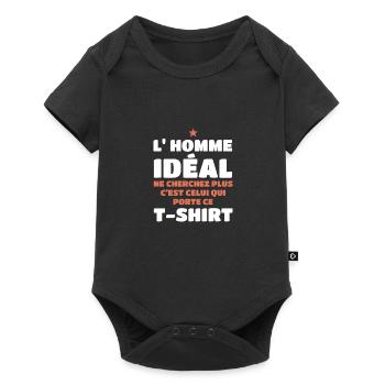 The ideal man, look no further, is me - Baby Premium short-sleeve bodysuit - black - Front