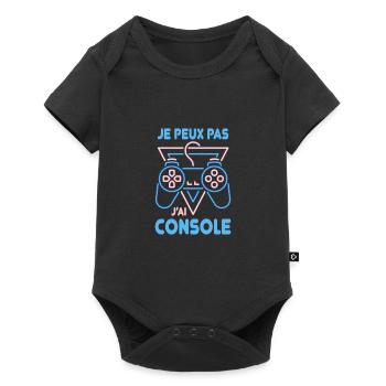 Je peux pas j ai console. Pour un Gamer. - Body à manches courtes Premium Bébé - noir - Devant