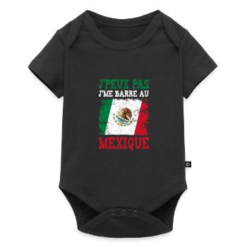 Je peux pas je me barre au Mexique - Body à manches courtes Premium Bébé - noir - Devant