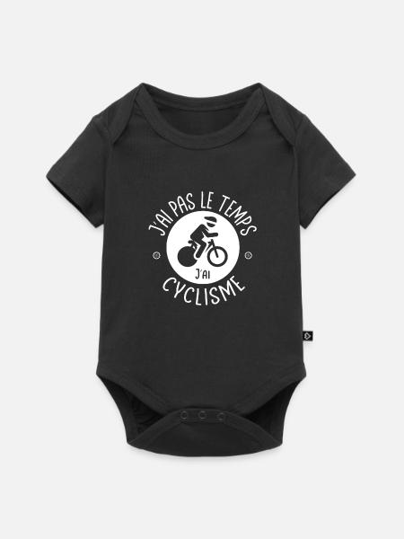Ich habe keine Zeit, die ich habe Radfahren, Radfahren - Baby Premium Kurzarmbody - Schwarz
