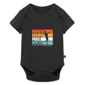 Manger dormir Padel repeter. Fans de Padel - Body à manches courtes Premium Bébé - noir - Devant