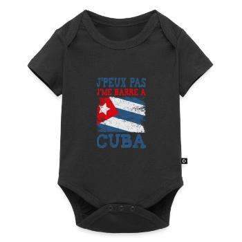 Je peux pas je me barre à Cuba. Futur cubain - Body à manches courtes Premium Bébé - noir - Devant