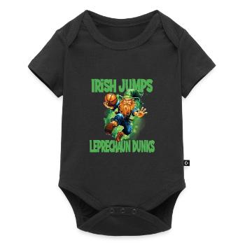 Irish Jumps Leprechaun Basketball - Baby Premium Kurzarmbody - Schwarz - Vorne