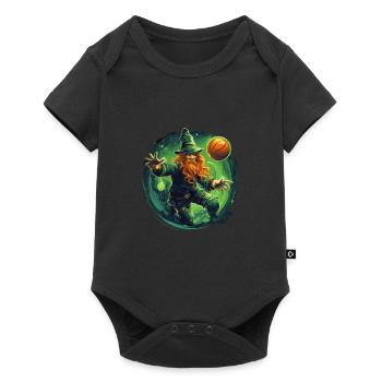 Leprechaun Basketball Irish Irland - Baby Premium Kurzarmbody - Schwarz - Vorne