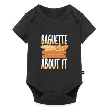 Baguette About It - Baby Premium Kurzarmbody - Schwarz - Vorne