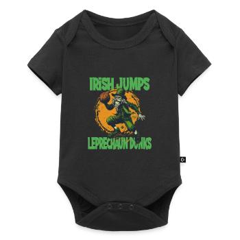 Irish Jumps Leprechaun Basketball - Baby Premium Kurzarmbody - Schwarz - Vorne