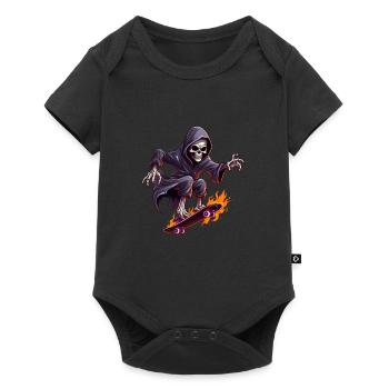 Skate Skater für einen Skater Skateboarder - Baby Premium Kurzarmbody - Schwarz - Vorne