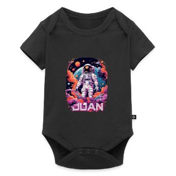 JUAN - Beau prénom de garçon avec astronaute cool - Body à manches courtes Premium Bébé - noir - Devant