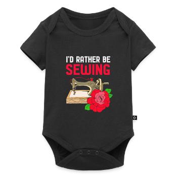Sewing Machine Seamstress - Baby Premium short-sleeve bodysuit - black - Front