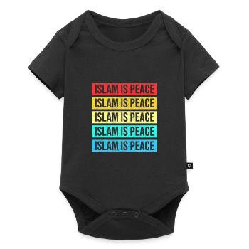 L’islam musulman est la paix - Body à manches courtes Premium Bébé - noir - Devant