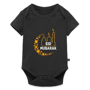 Muslim Islam Moslem Muslima Eid Mubarak - Baby Premium short-sleeve bodysuit - black - Front