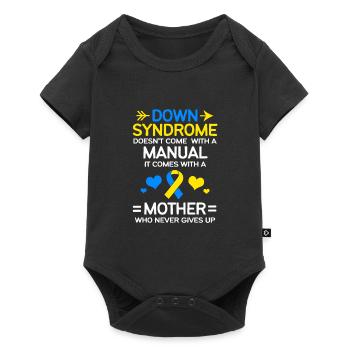 Down Syndrom T21 Chromosom Trisomie - Baby Premium Kurzarmbody - Schwarz - Vorne