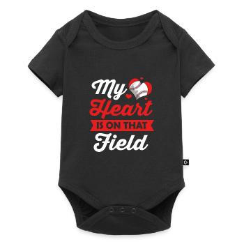 Baseball - Baby Premium short-sleeve bodysuit - black - Front