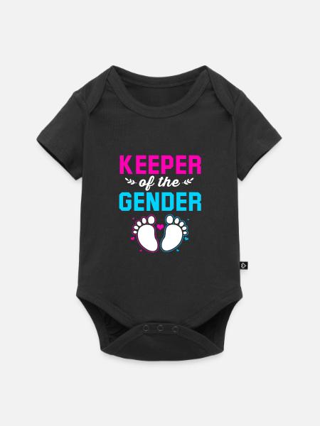 Gender Reveal Babyshower - Baby Premium Kurzarmbody - Schwarz