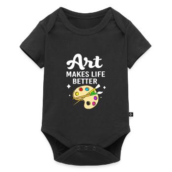 Painter Artist Artist Art Academy - Baby Premium short-sleeve bodysuit - black - Front
