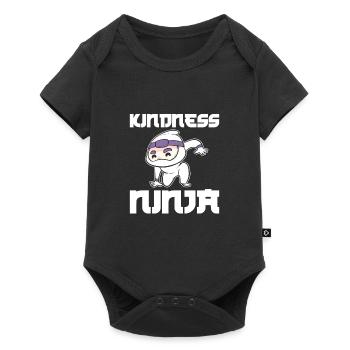 Ninja intimidant - Body à manches courtes Premium Bébé - noir - Devant