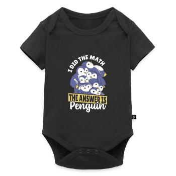 Penguins I did the math, the answer is - Baby Premium short-sleeve bodysuit - black - Front