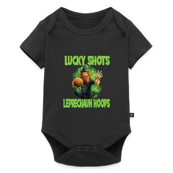 Leprechaun Basketball Irish Irland - Baby Premium Kurzarmbody - Schwarz - Vorne