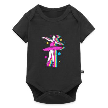 Danseuse de ballet - Body à manches courtes Premium Bébé - noir - Devant
