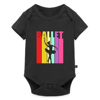Danseuse de ballet - Body à manches courtes Premium Bébé - noir - Devant