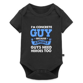 Construction Worker Construction Site Concrete - Baby Premium short-sleeve bodysuit - black - Front