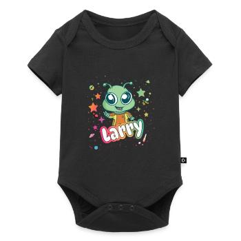 LARRY - Beau nom de garçon avec un extraterrestre mignon - Body à manches courtes Premium Bébé - noir - Devant