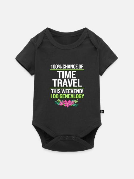 Stammbaum Genealogie - Baby Premium Kurzarmbody - Schwarz