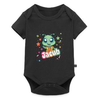 JACUB - Beau nom de garçon avec un extraterrestre mignon - Body à manches courtes Premium Bébé - noir - Devant