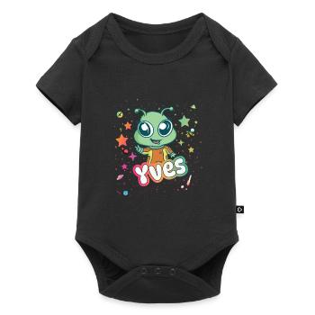YVES - Beau nom de garçon avec un extraterrestre mignon - Body à manches courtes Premium Bébé - noir - Devant