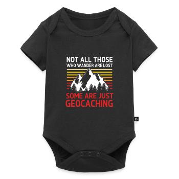 Geocaching Geocache Geocacher - Baby Premium short-sleeve bodysuit - black - Front