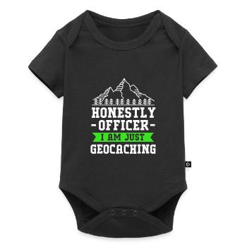 Geocaching Geocache Geocacher - Baby Premium short-sleeve bodysuit - black - Front
