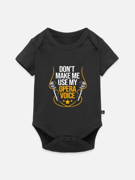Karaoke - Baby Premium Kurzarmbody - Schwarz