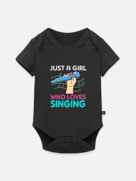 Karaoke - Baby Premium Kurzarmbody - Schwarz