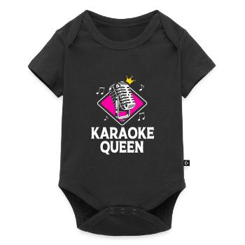 Reine du karaoké - Body à manches courtes Premium Bébé - noir - Devant