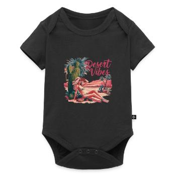 Sonnenuntergang Desert Vibes Urlaub Abenteuer - Baby Premium Kurzarmbody - Schwarz - Vorne