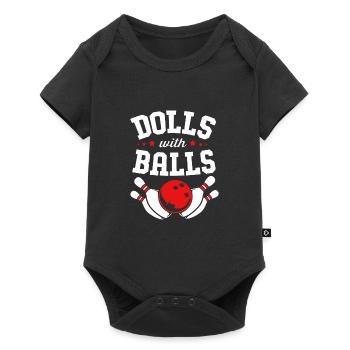 Bowling - Baby Premium short-sleeve bodysuit - black - Front